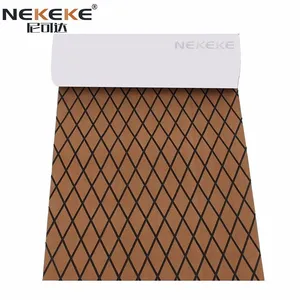 EKEKE 6mm Light Brown Boat Flooring EVA Foam Composite Decking China Synthetic Teak Decking Flooring Outdoor thumbnail-2