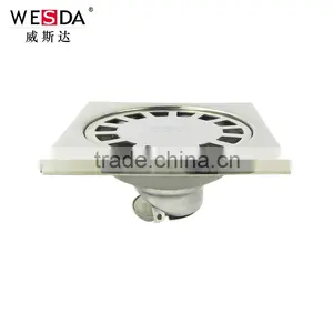 WESDA 3.5inch High Quality Double Sealing Brass Floor Drain,rectangular Floor Drain,floor Drains Stainless Steel thumbnail-1