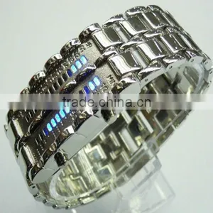 Sports Wrist Iron Samurai Lava Blue Led Watch thumbnail-1
