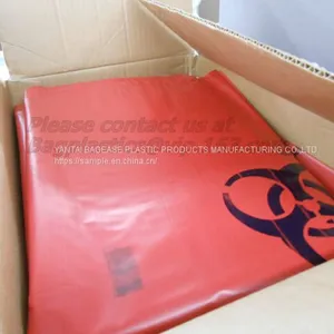 Biohazard Treatment Bags, Sterilized Bags, Disposal Bags, Waste Sacks, Hazardous Waste Bag With Ties thumbnail-3
