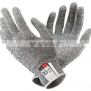 13G HPPE Anti Cut Safety Kitchen CE Food Garden Anti Cut Resistant Level 5 Working Gloves for Carpenter Meat thumbnail-1