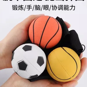 Wrist Elastic Ball Moon Rebound With Rope Solid Children Decompression High Space Bouncing Ball Outdoor Fitness Ball pu thumbnail-1