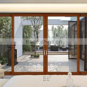 Wood Clad Aluminium Glass Sliding Doors for Balcony thumbnail-1