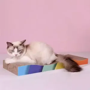MEOW LOVE Wear-Resistant Cat Paw Grinder Pet Cat Scratcher Corrugated Cardboard Scratch Pad Wood Corrugated Paper Toy Durable Cat Carton thumbnail-1