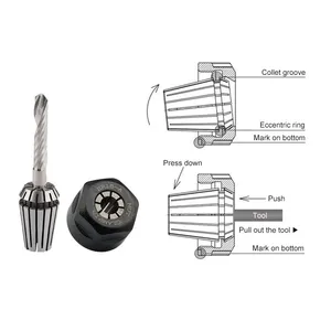 Engraving Machine Spindle Motor Chuck Spring Clip Er Collet Clip Er16 Fixture Nuts High Precision Elastic Chuck thumbnail-5