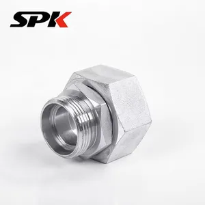 In-Stock Stainless Steel Union Hydraulic Oil Tube Fittings, Male/Female Thread Straight Fittings, Stainless Steel Union Fittings, Model 2C thumbnail-2