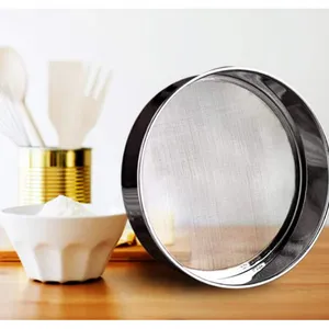 Stainless Steel Flour Sifter, Kitchen Cake Flour Fine 80 Mesh Strainers Sieve for Baking Cake Bread thumbnail-4