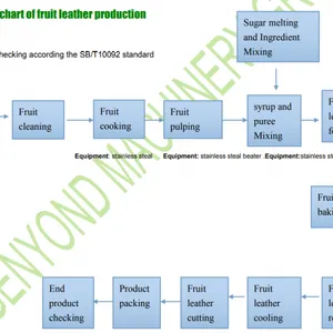 Genyond Complete Raspberry Bar Fruit Leather Forming Making Machine Raspberry Fruit Roll up Process Plant Production Line thumbnail-6