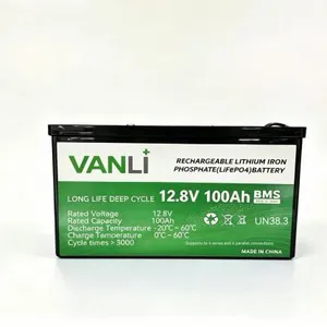 1.28kWh Lithium Iron Phosphate Battery, 12.8V 100Ah Drop-in Replacement for Lead-Acid thumbnail-1