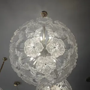 Artdecolite Floral Italian Murano Glass Sputnik Chandelier Vintage Modern thumbnail-1