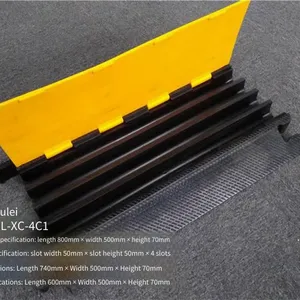 Jiulei Brand Jl-xc-4c1 Road Surface Cable Cover Plate. Dimensions: Length 800mm × Width 500mm × Height 70mm. Inside the Grooves: Groove Width 50mm × Groove Height 50mm × 4 Grooves thumbnail-2