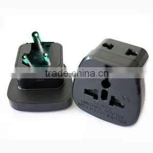 ABS Copper CE ROHS Approved India Type D to Universal Type C Type B EU US AU UK Travel Adapter Converter thumbnail-1