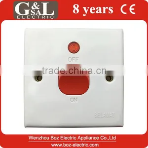 45A Double Pole Switch With Neon Hot Sale Wall Switch, British Standard thumbnail-1
