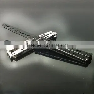 Hot Cheapest Practice Butterfly Muti Functional Metal Balisong Trainer Training Knife Tool Free Shipping thumbnail-5