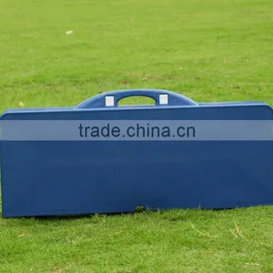 Portable Blue Plastic Outdoor Folding Table and Chairs thumbnail-2