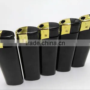 Big Black Disposable Fancy Lighter With Golden Safety Cap thumbnail-6