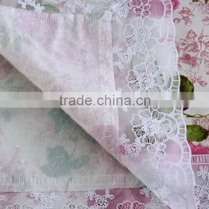PVC/PEVA Tablecloth With Lace Border & Flannel Backing, Waterproof & Oilproof thumbnail-3
