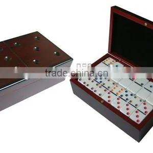 Luxury Domino Wooden Box for Double Nine Dominoes thumbnail-1