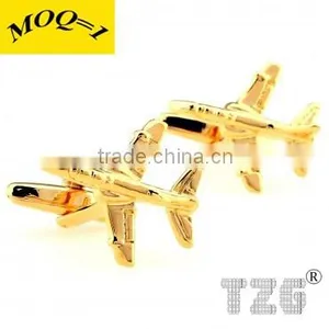 Fashion Stainless Steel Gold Plane Cufflink thumbnail-1