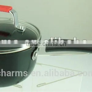 Charms Induction Cooking Pot Fabrication&stainless Steel Durm Shape Milk Pot With Glass Lid&Stainless Steel Cookware Quality Choice thumbnail-4