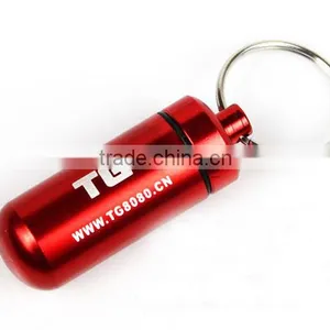 Promotion Custom Logo Aluminium Mini Cash Stash Keychain thumbnail-2
