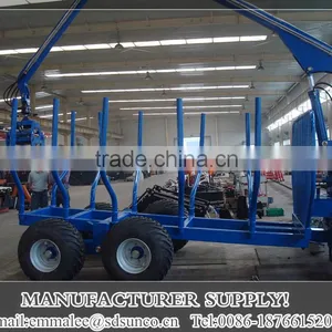 Tractor Towable Log Trailer With Crane/Hydraulic Log Crane thumbnail-1