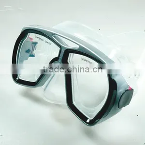 Frameless Diving Mask Snorkel With Ce Certificates One Piece Glass Lens thumbnail-4