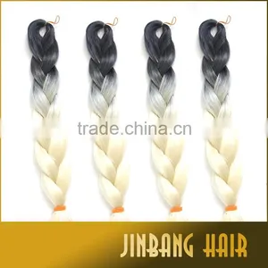 1B/Blonde Two Tone Ombre Braiding Hair Large Stock 100gram Ultra Braid Hair Extension thumbnail-6