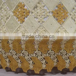 Trending Style Latest Chemical Lace Sequin and Beads Lace Fabric Lace With Rhinestones Wedding Dress thumbnail-4