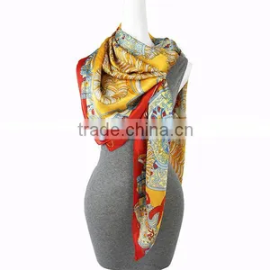Fashion Printing Chiffon Chiffon Scarf Square Scarf thumbnail-1