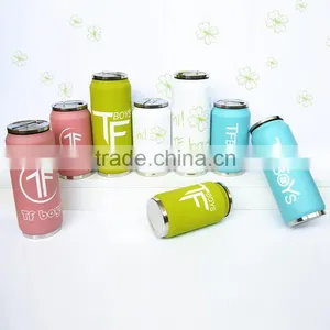 OEM Manufactury Double-wall 304 Vacuum Cola Can Tumbler With Straw thumbnail-1