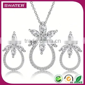 Wholesale Silver Cubic Zirconia Jewelry Set thumbnail-1