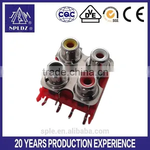 4pin AV Pin Jack Board Used for TV/DCD/STB/VCD thumbnail-1