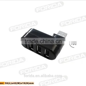 180 Degree Turnable Mini COMBO-usb Hub 2.0 + Card Reader for Gift thumbnail-3