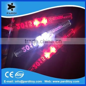 Led Blinking Happy Silicon Light up Wristbands/bracelet thumbnail-1