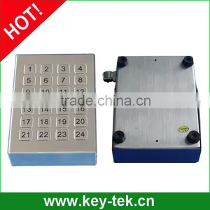 24 Keys Movable Desktop Brushed Stainless Steel Keypad thumbnail-1