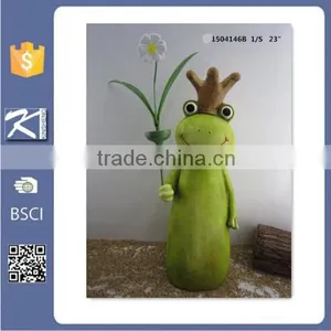 New Products Ceramic Home Garden Solar Light Frog thumbnail-3
