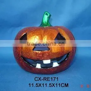 Ceramic Pumpkin Candle Holder for Halloween Decoration thumbnail-4