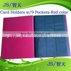 Card Holders With Red Color, 9-pocket pp Portfolios, Dongguan Supplier thumbnail-1