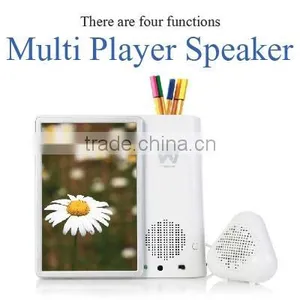 Multi Player Speaker (4in1) / Speaker, Microphone, Pen Case, Frame/microphone Speaker/mini Laptop Speaker thumbnail-1