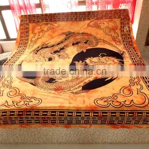 Indian Hippie Tapestry Tapestries Orange Tapestries Tapestry Wall Hanging Dragon Tapestries Bohemian Wall Tapestries thumbnail-1