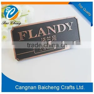 Ancient Antique Brass Factory Custom Zinc Alloy Badges thumbnail-2