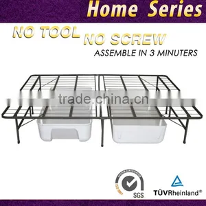 Queen Size Storage Steel Mattress Bed Frame thumbnail-1