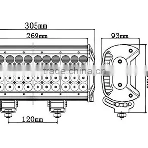 Factory Price!!144W 12" Quad Row LED Light Bar 4 Work Lamp Spot Offroad Mining Truck,Wholesale Led Car Lights thumbnail-2