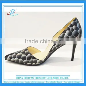 Fashion Cotton Fabric Lining Women High Heel Shoes Pointed Toe Thin Heel PU Material Party Shoes thumbnail-1