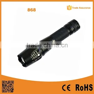 POPPAS 868 Factory Supply T6 LED Bulb Zoomable LED Flashlight Torch Light thumbnail-1