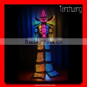 High Quality LED Jumping Suit Stilt Walker Led Robot Costume thumbnail-2