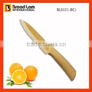 Attractive Yellow Color Super Sharp Ceramic Knife With Utility Function in Kitchen Cooking thumbnail-1