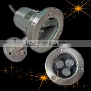 IP68 3W Stainless Steel Small RGB LED Underwater Light thumbnail-1
