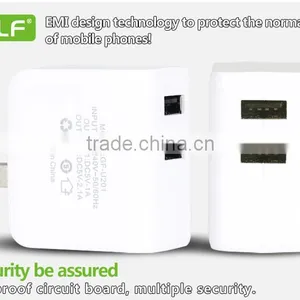 Golf Cellphone Charger Dual USB Cell Phone Charger 5v 2.1a/1a Good Quality Mobile Phone Charger thumbnail-5